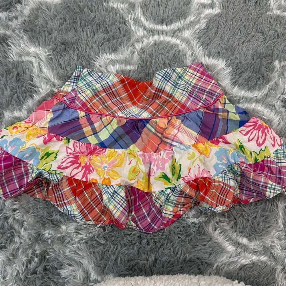 Ralph Lauren girls patchwork mini skirt size 10   Can fit women’s Xs… refer to p
